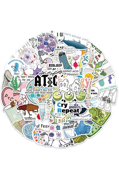 Choice 50pcs All 50pcs Biology Style Stickers For Kids Scrapbook Diary Luggage Laptop Phone Sticker Toys Fu