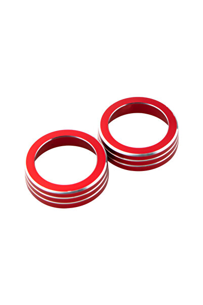 Choice حلقة مقبض مكيف هواء السيارة الحمراء قطعتين لسيارة هوندا سيفيك 10th 201...