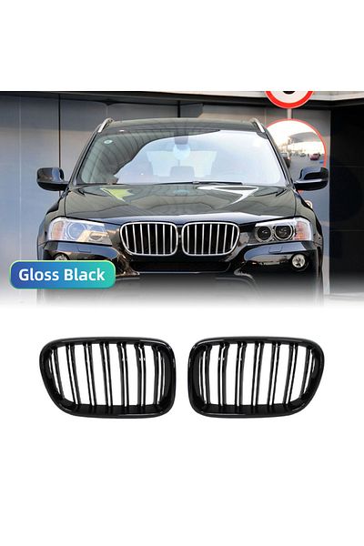 Choice Gloss Black 1pair Front Kidney Grilles Matte Gloss Black For Bmw X3 F25 2010 2011 2012 2013 Replacem