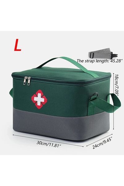 Choice Green L Household First Aid Medical Storage Bag High Capacity Epidemic Prevention Box Iodophor Wound