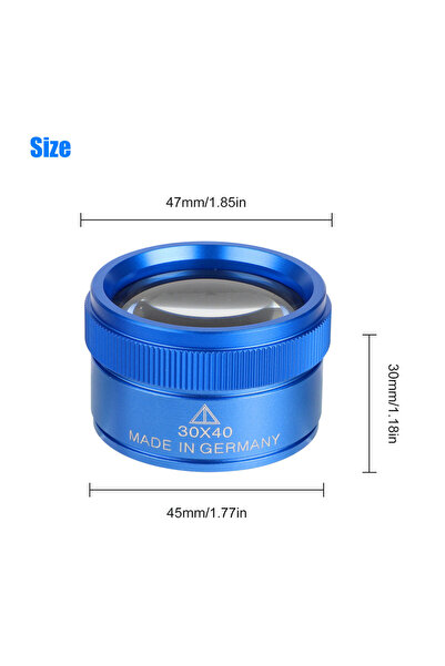 Choice عدسة مكبرة محمولة من سبيكة معدنية لإصلاح المجوهرات بدقة تكبير 40 ضعفًا...