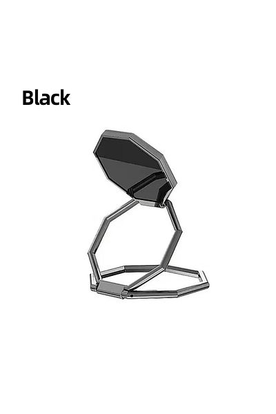 Opansten Black 360° Rotatable Mobile Phone Foldable Stand Ultra-thin Phone Ring Stand Multi Angle Portable De