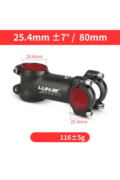 Choice جذع دراجة خفيف الوزن للغاية 7Degree-25.4x80mm جذع دراجة طريق MTB 25.4/...