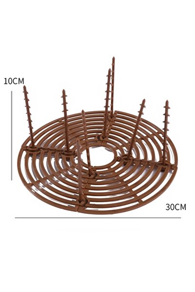 Choice Brown Round 30cm 1/2PC Plant Pot Soil Guard With Nails Plant Pot Grid ...