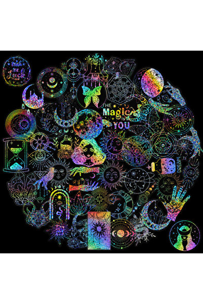 Choice 100 قطعة من ملصقات الهولوغرام اللامعة من الراتينج، ملصقات شفافة من الر...