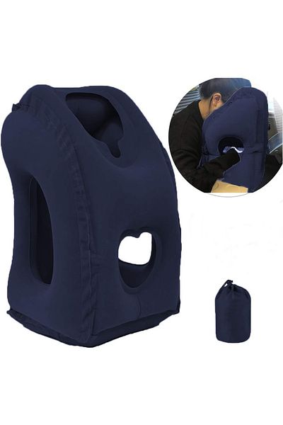 Choice See Below For Size Descriptions Blue New Pattern Inflatable Travel Pillow Portable Chin Support Neck