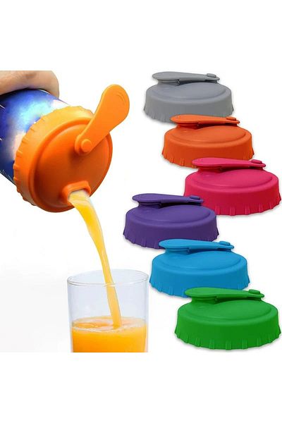 Choice Reusable Can Soda Lids Beverage Pop-top Protective Covers Food Grade Silicone Storage Stopper Sea...