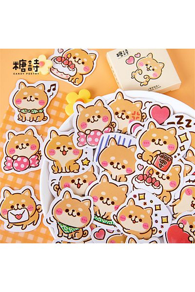 Choice White 45pcs/box Shiba Inu's World Decorative Stationery Stickers Set Cute Dog Scrapbooking Diy Diary