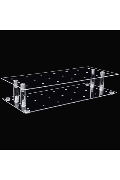 Choice حامل مصاصات أكريليك مكون من 21 فتحة و1 قطعة، حامل مصاصات شفاف 20/21 فت...