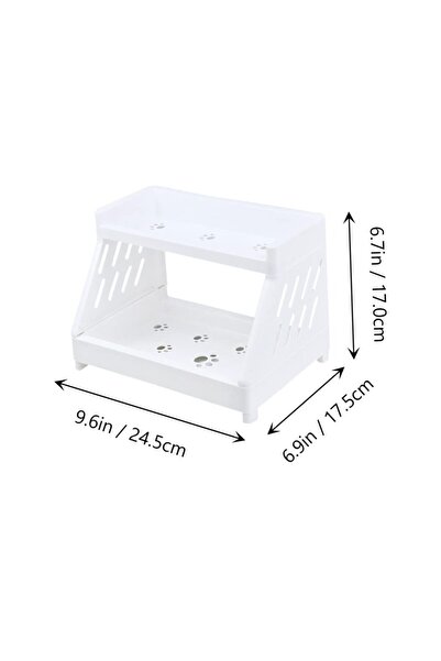 Choice رف تخزين أبيض متعدد الطبقات لمكتب المكتب، رف تخزين بسيط لسطح المكتب، م...