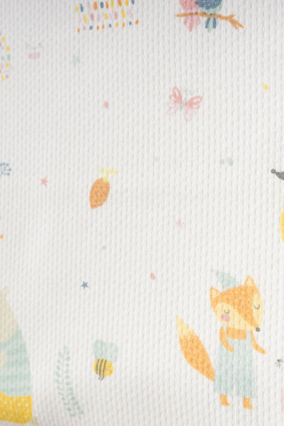 Bebitof 10 Piece Boxed Newborn Hospital Discharge Bodysuit Set with Cute Fox and Teddy Bear Pattern