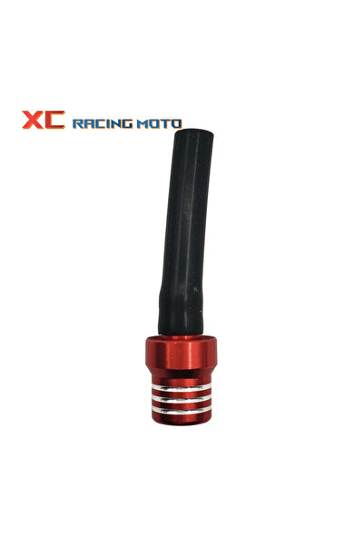 Choice أنبوب تنفيس خزان وقود الدراجات النارية باللون الأحمر والأسود وغطاء وقو...