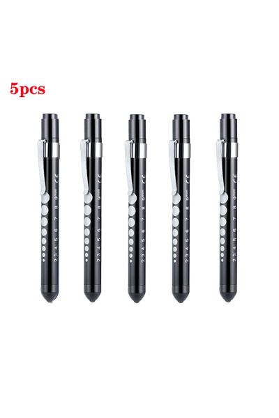 JONCELY White light Black Portable Mini LED Flashlight Work Light Medical First Aid Pen Light Torch with Pup