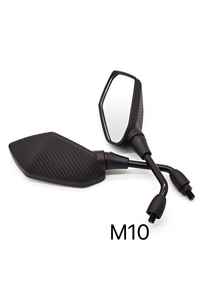 Choice 10mm 1 Pair Motorcycle Mirror Scooter E-Bike Rearview Mirrors Electrom...