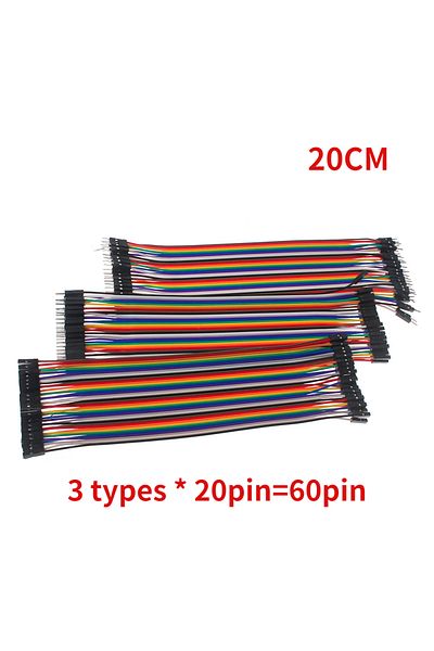 YTDMEN 20cm-20pin-1set Breadboard Jumper Wire Dupont Line Kit Mb102 Zy-204 400 Tie Points Solderless Pcb Br