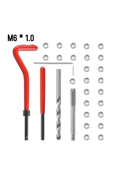 Choice M6-1.0 Metric Thread Repair Insert Kit M5 M6 M8 M10 M12 M14 Helicoil Car Pro Coil Tool
