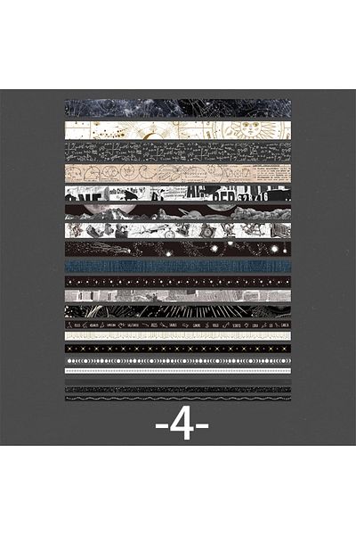 mr.paper S18918-4 Mr. Paper 4 Style 400cm/roll 20 Rolls/box Vintage Wash Tape Western Butterfly Character Han