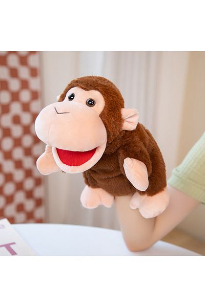 Choice 25cm Monkey Stuffed Plush Animals Toys Hand Finger Story Puppet Kawaii Dolls Educational Baby Toys L