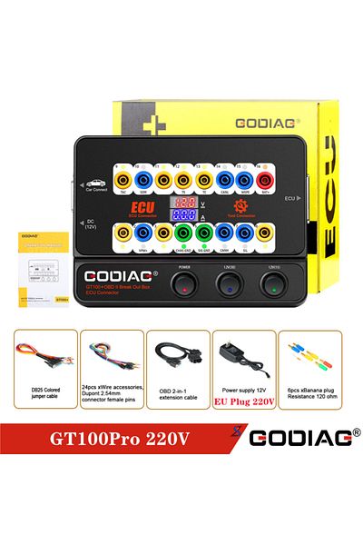 GODIAG Gt100pro Eu 220v Gt100 Pro Obdii Break Out Box Ecu Connector Fem/bdc Cas4/cas4 Test Platform