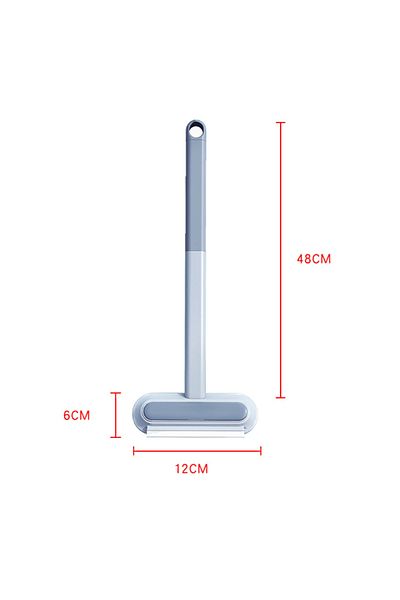 Choice Grey Blue 3 In 1 Pet Hair Remover Brush Long Handle Window Cleaning Brush Pet Fur Cleaning Tool Manu