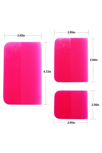 Choice 3pcs Pink 3pcs Ppf Squeegee Car Soft Rubber Scraper Anti-scratch Film Window Tint Tools Vinyl Wrap S