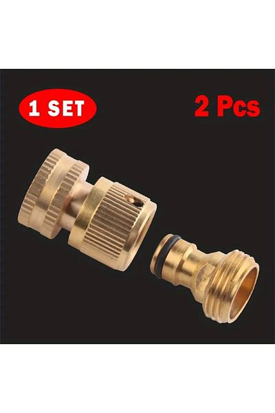 Choice Us Standard-1set 1sets Garden Hose Quick Connect Water Hose Fitting, 3/4 Inches Brass Female And Mal