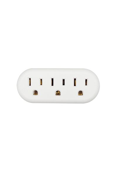 Choice Type1 3-outlet Wall Tap Adapter - 1 To 3 Grounded Outlet Extender, 3-prong Multi Plug Splitter For C