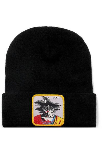 Choice One Size Goku Black Anime Cartoon Dragon Ball Women Men Knitted Warm Winter Hats For Women Men Solid