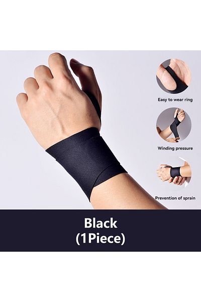 loogdeel Black 1pcs Adjustable Thin Compression Wrist Brace Guard Sprain Tendon Sheath Pain For Men Women Exe
