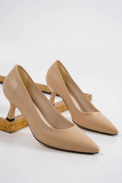 MERCEDES Cream Goblet Heel Stiletto Comfortable Stylish and Thin Work Shoes 8.5cm