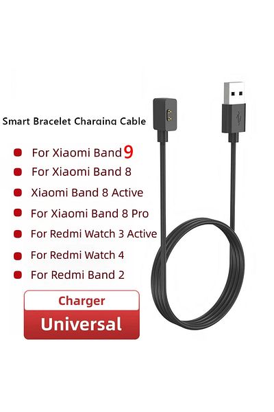 Choice Black Universal Usb Charging Cable For Xiaomi Smart Band 9 8 8pro 8 Active / Redmi Watch 3 Active Wa