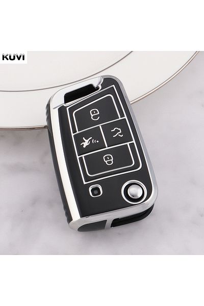 Choice 4 Button Black 3 4 Buttons Tpu Car Key Case Cover Shell For Vw Volkswagen Golf 7 Mk7 Tiguan Mk2 For
