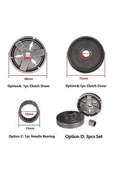 Choice 3pcs Set Xcan 3pcs Clutch Drum Clutch Cover Needle Bearing For 4500 5200 5800 45cc 52cc 58cc Chainsa