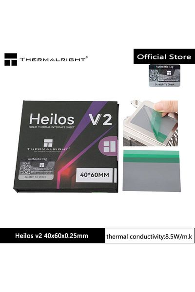 Choice صفائح واجهة حرارية صلبة من Thermalright Heilos V2 مقاس 40x60x0.25 مم (8.5 واط/متر/سمك 0.25 متر)