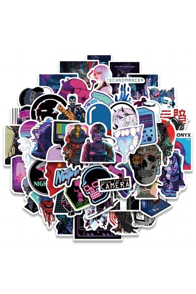 Choice 50 قطعة 50 قطعة من ملصقات الرسوم المتحركة الرائعة السايبربانك ملصقات ا...