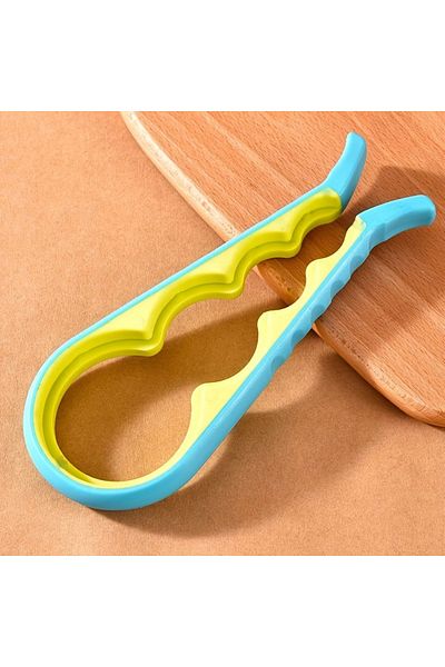 Choice Blue 1pc Bottle Opener 4-in-1 Can Opener Holder, Kitchen, Apartment, College Dormitory Necessities