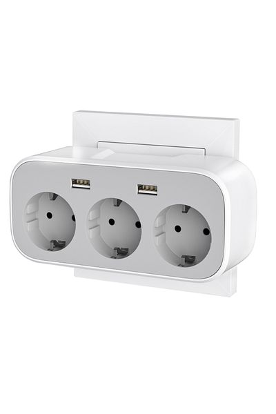 Choice 3 White Usb Plug Wall Socket 3 Ac Outlets 2 Usb Ports Eu Plug Adapter Electric Power Strip Multiple