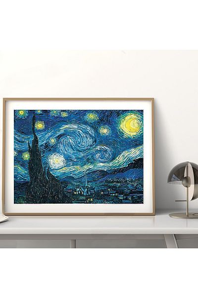 Choice 30*40cm Mx008 Diy Diamond Painting Kit Round Diamond Van Gogh's Starry Sky Full Diamond Mosaic Home