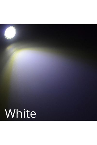 Choice قطعتان أبيضتان من مصابيح LED النهارية 18 مم من نوع عين النسر للسيارة، صدفة فضية، مصابيح LED للتشغيل النهاري 12 فولت، مصابيح احتياطية عكسية