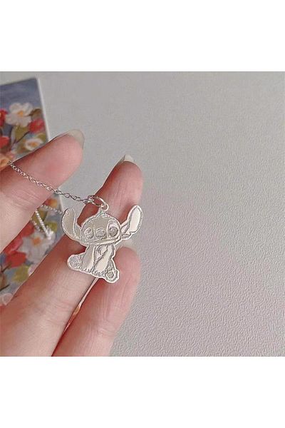 Choice 1 Lilo & Stitch Disney Necklaces For Girls Jewelry Accessor Fashion Collarbone Chain Cute Sweater C.