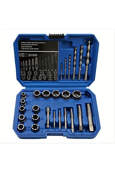 Choice 26pcs 26pcs Set Broken Nut Extractor Extraction Hex Screw Tool Socket Boltnail Nut Broken Wire Extra