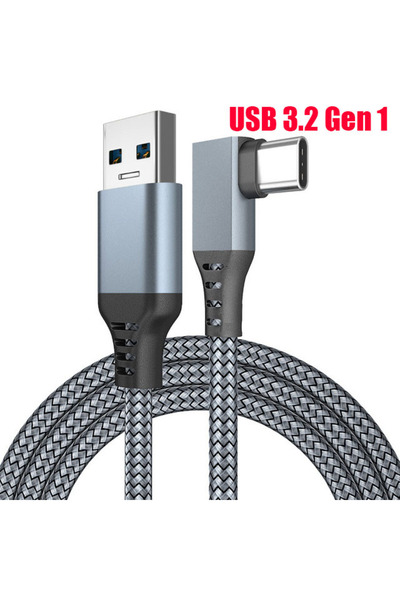 Choice كابل شحن بيانات رمادي بطول 5 أمتار لجهاز Oculus Quest 3 2 Pico 4 Link USB 3.2 Type C لنقل البيانات