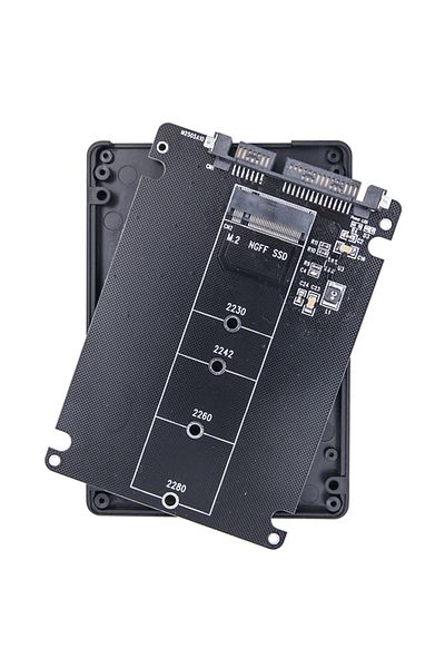 Choice بطاقة محول مغلفة M.2 Ngff Ssd إلى Sata3 صندوق محرك أقراص صلبة خارجي 6 جيجابت في الثانية بطاقة محول مزدوجة u