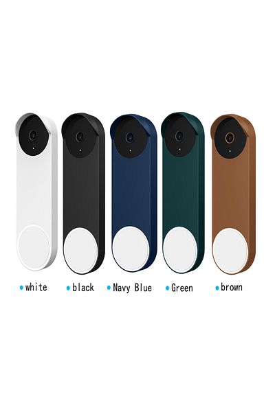 Choice غطاء حماية جرس الباب الأسود مناسب لجرس باب Google Nest (البطارية) 2021 جرس باب Sil