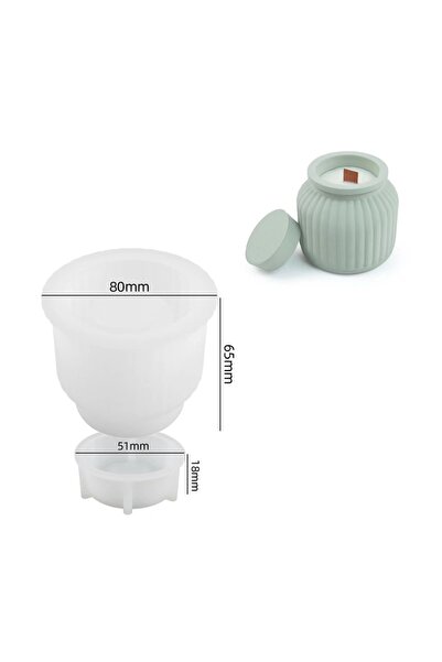 Choice قالب وعاء شمعة دائري على شكل حرف S مع غطاء وعاء شمعة خرساني قالب سيليك...