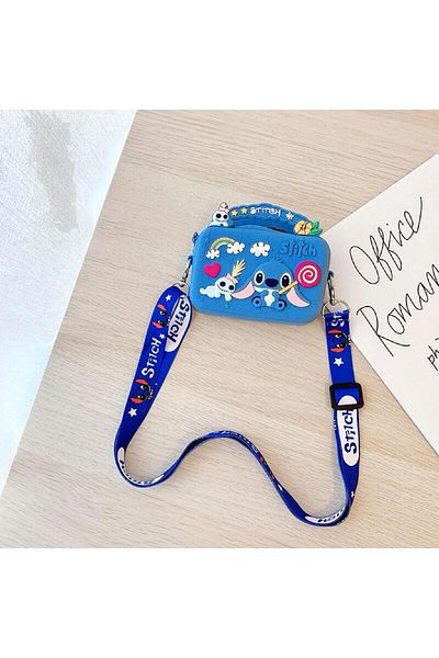 Choice 1 Disney Stitch Silicone Bag Anime Figure Stich Cartoon Shoulder Bag Lilo & Stitch Fashion Kids Gir.