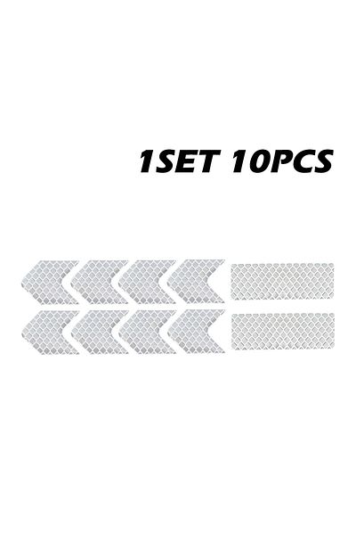 Choice 1 Set 10 PCS 10~50Pcs Reflective Stickers Used for Safety Helmet Night Working Safe Driving Warning