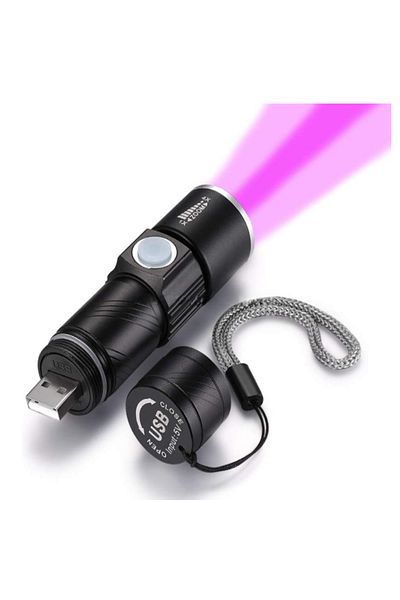 OSITE SKY Usb Rechargeable Uv Light Rechargeable Usb Flashlight 395nm Blacklight Ultraviolet Lamp Led Portable