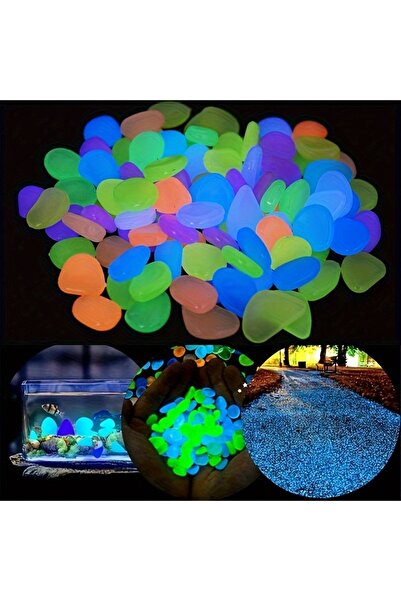 Choice Colorful 200Pcs Glow in the Dark Garden Pebbles For Sidewalk Garden Terrace Lawn Garden Patio Fish T