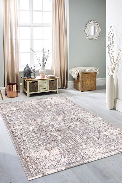 PUKA Nora Gri Multi Halı Yumuşak Oturma Odası Salon Çocuk Odası Mutfak Halısı...